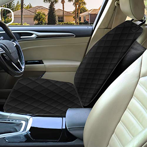 Alfheim Antideslizante Funda de Asiento de Coche para Perro Delantero, Resistente a rayones Protector de Coche para Mascotas con Ancla, Se Adapta a la mayoría de Camiones, Furgonetas y SUV, Negro