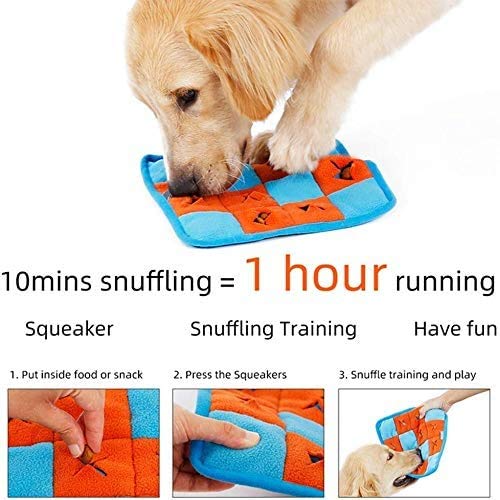 Alfombra para Olfatear Perros Juguete De Peluche Chirriante Juguete Interactivo para Perros con Sonido - para Ejercicio De Entrenamiento De Olores De Perros (25.5 * 25.5CM)