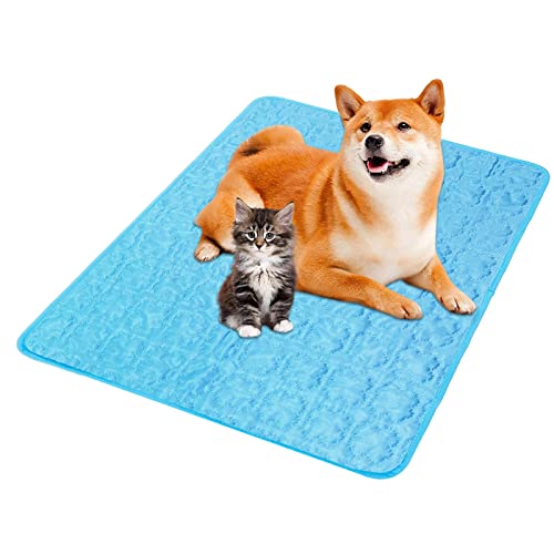 Alfombra Refrescante para Perro,100*70cm Colchon Mascotas para Verano,Enfriamiento para Camas de Mascotas,Plegable,Impermeable y Resistente a la Rotura,Mantener a Las Mascotas Frescas en Verano(XL)