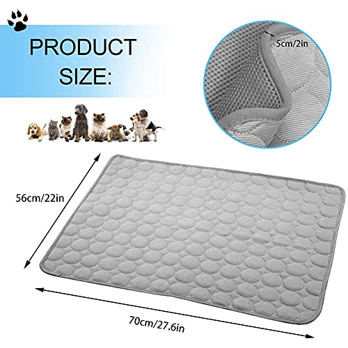 Alfombra Refrescante para Perros, Manta Refrigerante Gato, Pet Cooling Mat, Alfombrilla de Enfriamiento, para Todos Los Perros y Gatos, Deja Que tu Mascota Disfrute del frescor del Verano, 70 x 55 cm