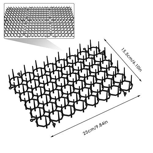 Alfombrilla de plástico con pinchos,Alfombrilla Repelente para Gatos, Alfombrilla Disuasoria Repelente De Pinchos De Animales para Gatos para Valla De Plantas De Jardín
