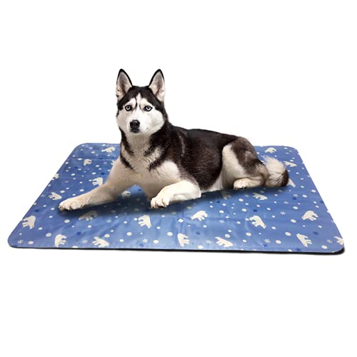 Alfombrilla de refrigeración para perro, con almohadilla de gel no tóxica duradera, para perros, ayuda a tu mascota a mantenerse fresca este verano, ideal para el hogar y viajes (grande 90 x 45 cm)