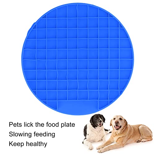 Alfombrilla para Lamer para Perros, Alfombrilla para Alimentos para Mascotas, Material de Silicona, Alivio de la Ansiedad, Resistente Al Aburrimiento para Gatos Y Perros(azul)