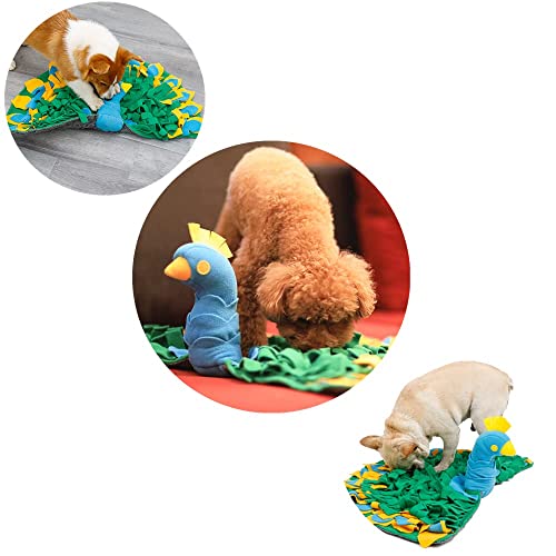 Alfombrilla para snuffle para mascotas, juguete de simulación mental e interactivo para perros, entrenamiento de cachorros, juegos mentales, comedero lento, perro y gato ocupados, 1 alfombrilla de pav