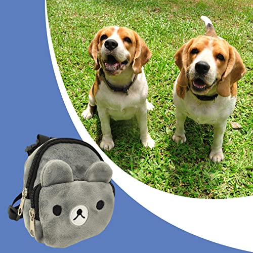 Alforja para mochila para perros, Bolsa para arnés para mascotas, Arnés para mochila con dibujos animados para perros, Alforja con correa ajustable para mascotas Viajes al aire libre Camping Senderism