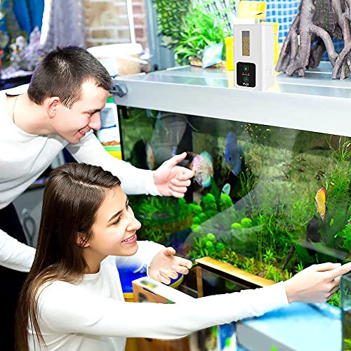 Alimentador automático de 400 ml para acuario, alimentador temporizador de alimento para peces, para tanque de acuario, dispensador automático de alimento para peces