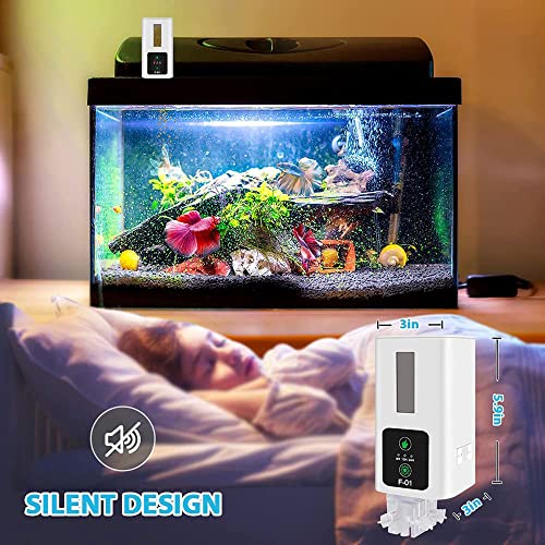 Alimentador automático de 400 ml para acuario, alimentador temporizador de alimento para peces, para tanque de acuario, dispensador automático de alimento para peces