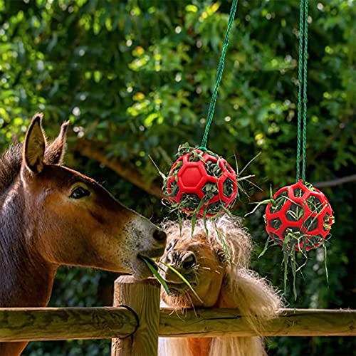 Alimentador de caballos bola de juguete de heno alimentador de bola, Colgadores Alimentación Juguete Estables Colgadores Heno Alimentador de juguete Bola para Caballo Cabra Ovejas Aliviar el estrés