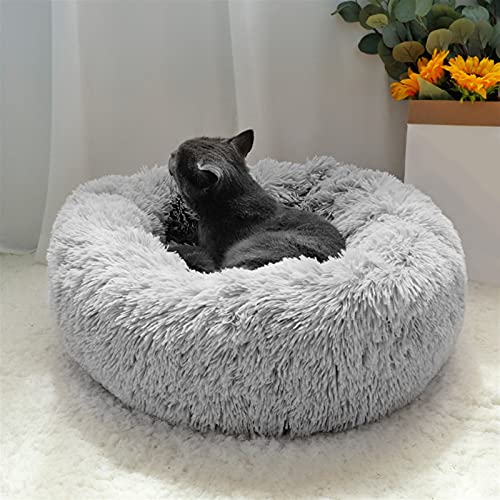 Aliuciku Alfombrilla para Cama para Perros Y Mascotas Manta Mullida para Cama para Perros Camas para Casa para Perros Y Gatos De Felpa Larga Tumbona Redonda Sofá Saco De Dormir Perrera