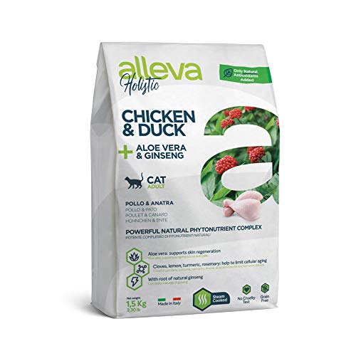 Alleva Holistic Chicken & Duck + Aloe Vera & Ginseng (Adult) 1,5 kg