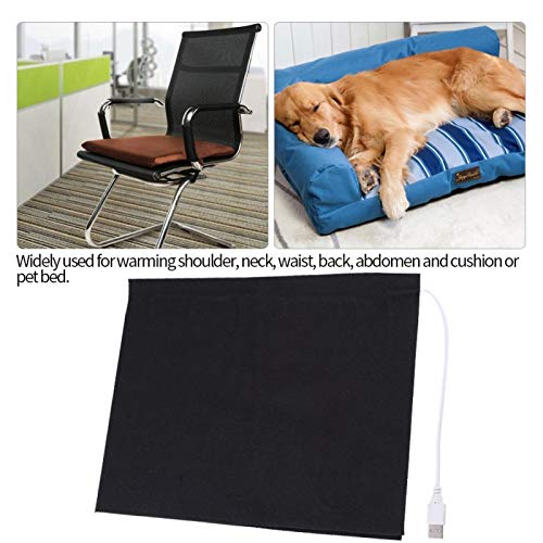 Almohadilla calefactora para mascotas, almohadilla calefactora de tela eléctrica USB de 5V Elemento calefactor 1 pieza para asiento de ropa Calentador de mascotas 35 ℃‑50 ℃