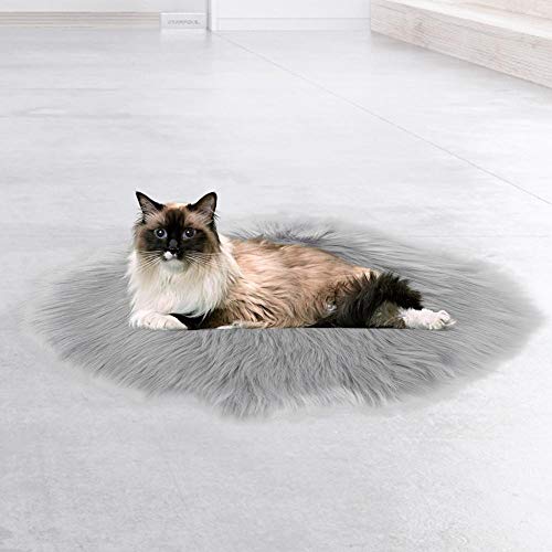 Almohadilla térmica para gatos, manta eléctrica impermeable para mascotas, pequeña antideslizante para gatos domésticos(Imitation mink grey)