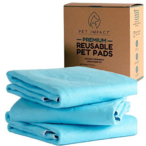 Almohadillas Reutilizables Perros Pet Impact | Alfombras de Entrenamiento para Cachorros Lavable Premium | Empapadores para incontinencia para Perros, Caja de 3 Almohadillas 80x60cm