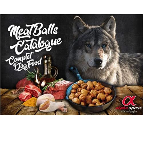 ALPHA SPIRIT - Comida Húmeda para Perros de Pavo y Cilantro en ALBONDIGAS. Pack de 6 Unidades. 400 gr Cada Lata | ANIMALUJOS Marca: ALPHA SPIRIT