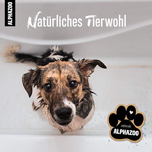 alphazoo Every-Day Champú de cuidado Perro y gato 200 ml, champú para el cuidado del pelaje con coco y laurel, brillo del pelaje, piel vital, orgánico y vegano, pH neutro, champú natural