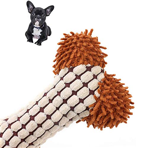 Amasawa 3 Piezas Juguete Masticable para Perros Chirriantes Rellenos, Juguetes de Peluche para Huesos,Adecuado para Juguetes de Peluche para Perros Pequeños y Medianos