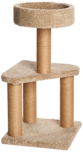 Amazon Basics - Árbol de actividades con poste rascador para gatos, Mediano