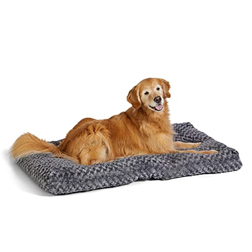 Amazon Basics - Cama para mascotas - 1,16 m, gris en espiral