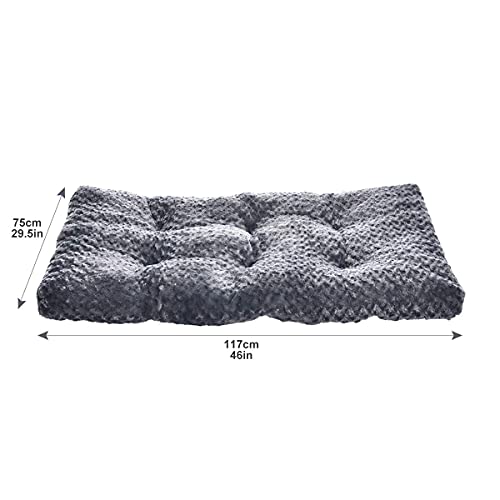 Amazon Basics - Cama para mascotas - 1,16 m, gris en espiral