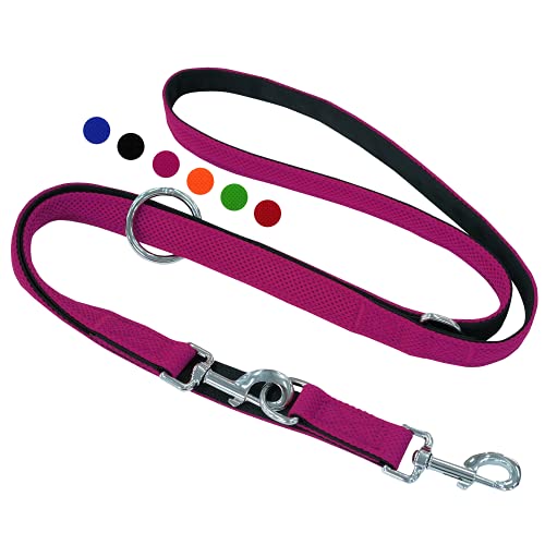 Amazon Brand - Umi - Correa de Perro 2m, Ajustable en 3 Posiciones, Air Mesh, para Perros pequeños y Grandes, Cachorros y Gatos, en Muchos Colores y Tallas Distintos, Pink Rosa, XS