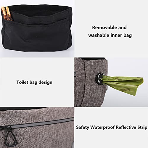 Ambolio Bolsa para Golosinas Perro,Bolsa de Entrenamiento para Perros,Bolsa Premios Perro Cinturon,Caca Incorporada Paño,para Chucherías de Perro para Entrenamiento. (Negro)