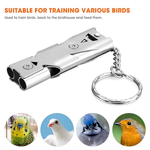 AMONIDA Ligero y portátil, Silbato de Entrenamiento para pájaros en Voz Alta, Silbato de Entrenamiento de Metal, Herramienta Bird Back to Birdhouse, para la Tienda de Mascotas