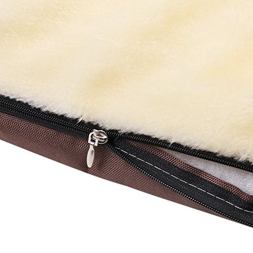 ANCOUS Pet Nido y sofá Cama, Plegable Antideslizante para Perros y Gatos y colchón de Invierno Suave y Acogedor 4 Estilo 3 tamaño (M,Marrón)