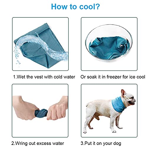 Andana para Perro,Collar Refrigerante para Mascotas,Collar de Enfriamiento para Perros,Collar Refrigerante Perro,Bandana para Perros Pequeños,Pañuelo De Mascotas,Refrescar al Perro en Verano (L)