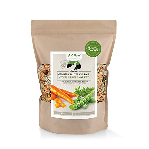 AniForte Variedad de Verduras y Hierbas para la alimentación cruda 1kg - suplemento alimenticio Barf para Perros