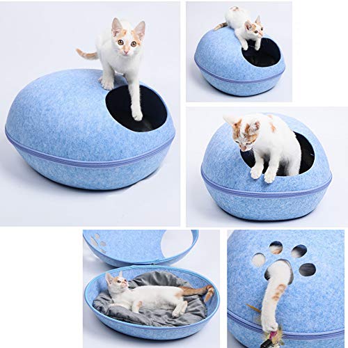 Animaux de Compagnie Intérieur et Extérieur 4 Saisons Lit étanche Universel Doghouse Litière Pour Chat Chaton Chenil Petit Chien Chenil Hiver Chaud en Plastique Coupe-vent Nid en Forme d'oeuf en Forme