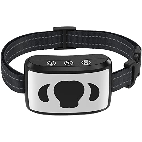 Animigo Collar Antiladridos para Perros Collar Adiestramiento Ajustable con 7 Niveles Vibración y Sonido, para Perros Pequeños, Medianos y Grandes, con Correa Ajustable y Batería Recargable USB