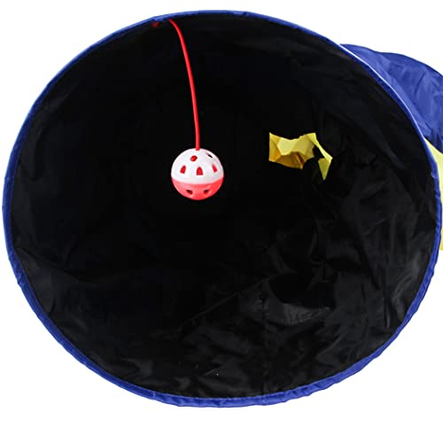 Anjetan Persalte Plegable Ligero Portátil Cat Tunnel Tube Plegable Gracioso Reutilizable Folleable 3 Vía Suave Pet Pet Interactivo Juguete Gatito Juego Tube para Hogar