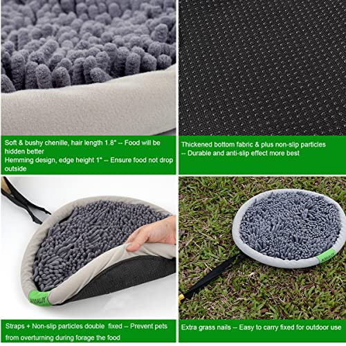 Antideslizante Alfombra Olfativa Perros Snuffle Mat, 【Lavable a Máquina / a Mano】 Alfombrillas de Adiestramiento para Perros Fomentar Las Habilidades de Búsqueda Natural y Aliviar el estrés