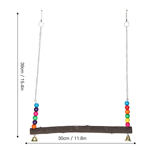 Aoca Escalera de Columpio para Pollos, Accesorios para gallineros, Percha de Madera para gallinas para Entrenar Aves para Jugar para gallinas(30x32cm, Blue)