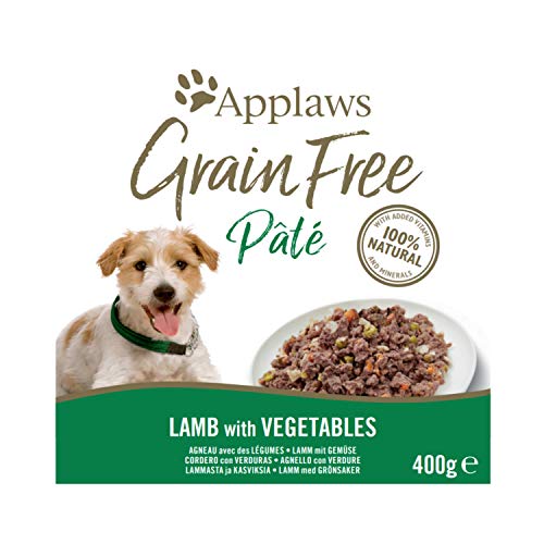 Applaws 3142ML-A Comida para Perros 100% Natural y sin Granos, Padrino, Cordero con Verduras, Lata de 400 g (Paquete de 6 latas)