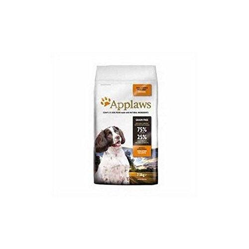 Applaws - Comida para perros secos (tamaño pequeño y mediano, para adulto (7,5 kg) (Pack de 6)