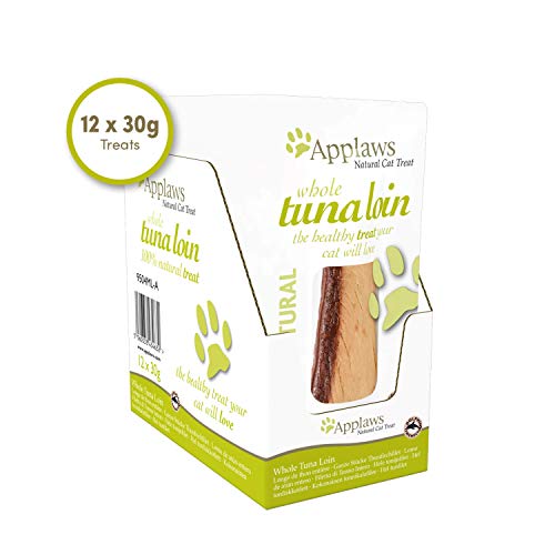 Applaws - Snack de lomo de atún para gatos (12 paquetes) (12 x 30g) (Puede Variar)