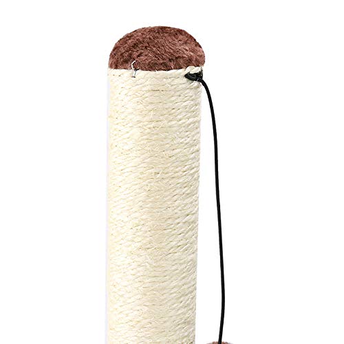 Árbol Rascador Para Gatos, Poste Rascador De Cuerda De Sisal, Poste De Felpa, Juguetes Interactivos Con Poste Adicional, Actividad De Bola Colgante 30 * 28 * 40 Cm