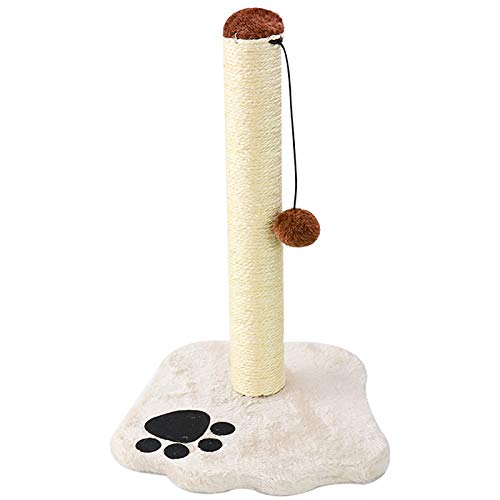 Árbol Rascador Para Gatos, Poste Rascador De Cuerda De Sisal, Poste De Felpa, Juguetes Interactivos Con Poste Adicional, Actividad De Bola Colgante 30 * 28 * 40 Cm