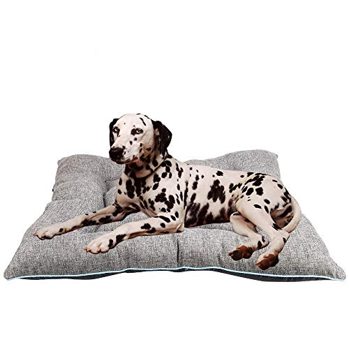 Arcoiris colchoneta Mascota Cama Perro, Cama de Perros Grandes, Cama para Perros, Cama para Mascotas Desmontable y Extraíble Lavable 110x 80 x 15 cm (XL, Gris)