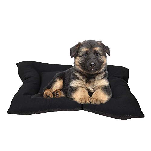 Arcoiris colchoneta Mascota Cama Perro, Cama de Perros Grandes, Gato, Cama para Perros, Cama para Mascotas Desmontable y Extraíble Lavable 110 x 80 x 15 cm(XL, Negro)