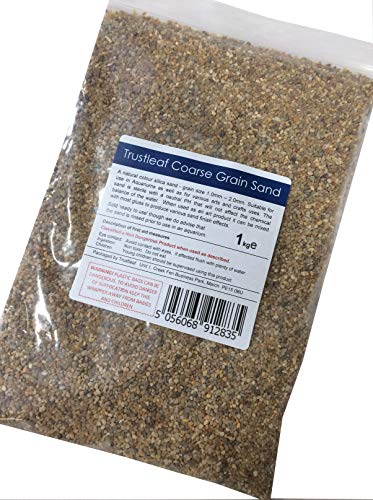 Arena de sílice de color natural de Trustleaf, grano grueso de 1 mm a 2 mm, apto para acuarios o artes y manualidades 1 kg