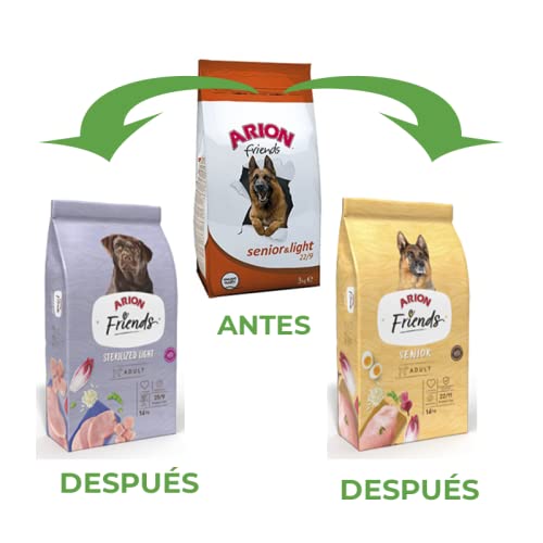 Arion Friends Sterilized Light 14 kg - Pienso para Perro esterilizado Arion