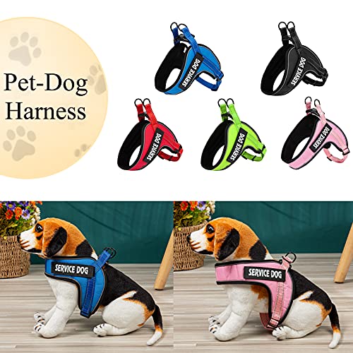 Arnés de arnés para perros personalizado sin tirones para perros con nombre personalizado y número de teléfono chaleco resistente para evitar tirar, tirar o asfixiar, entrenar y caminar (L, rosa)