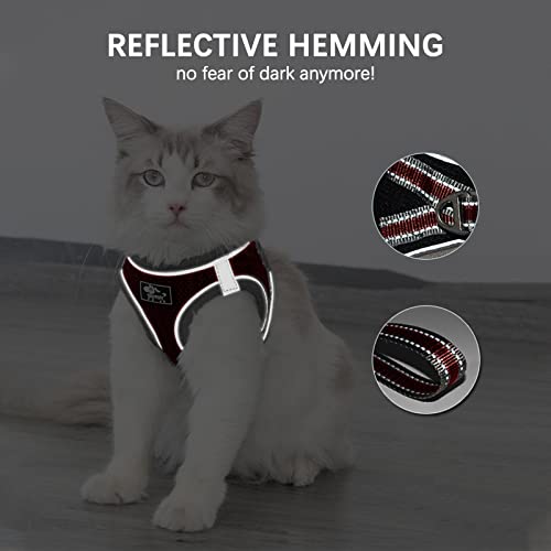 Arnes Gato Antiescape, Arnés para Gato con Reflectantes Correa 150 CM , Ajustable con Reflectantes Cómodo Correa Mágica para Caminar y Entrenar