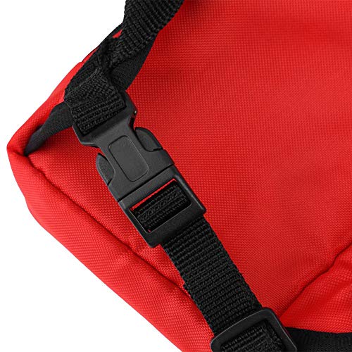 Arnés para Mochila para Perros, 2 tamaños Mochila para Mascotas para Perros pequeños Bolsa de Almacenamiento para refrigerios Lindas Bolsas de sillín para Mascotas con Correa para Perros(L-Rojo)