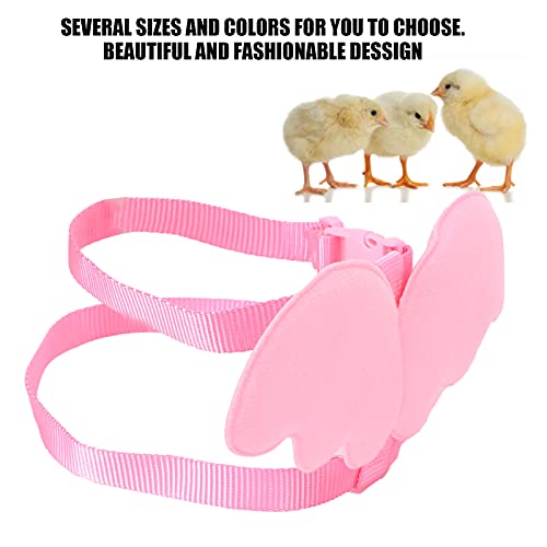 Arnés Y Correa para Caminar para Patos, Arnés Y Correa de Pollo Ajustables de Material de Nailon con Cuerda de Tracción para Mascotas, Aves de Corral, Gallina, Gallina, Pato o Ganso(Rosado, XS)