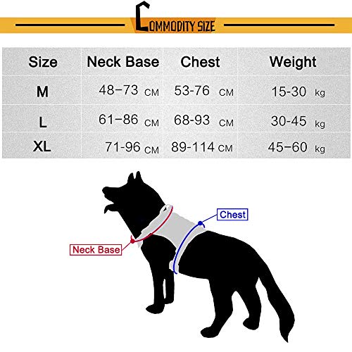 Arneses Tipo Chaleco, S.Lux Chaleco Molle para Entrenamiento con ArnéS para Perro ArnéS TáCtico para Perros Medianos Y Grandes, Chaleco De Patrulla ArnéS 1000d Resistente para Perro (L, Caqui)