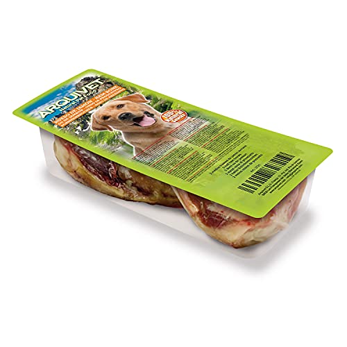 Arquivet - 12 Medios Huesos de jamón Serrano 100% Natural - Snacks Naturales para Perros de Todas Las Razas - Premios, recompensas, chuches para Perros - Hueso masticable para Perros