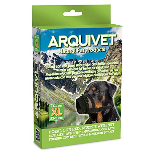 Arquivet Bozal para Perros de Nylon con Red - XL, Negro (8435117819306)